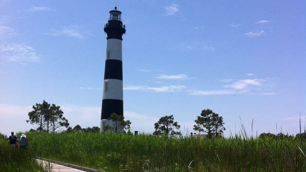 Beach lighthouse in North Carolina
