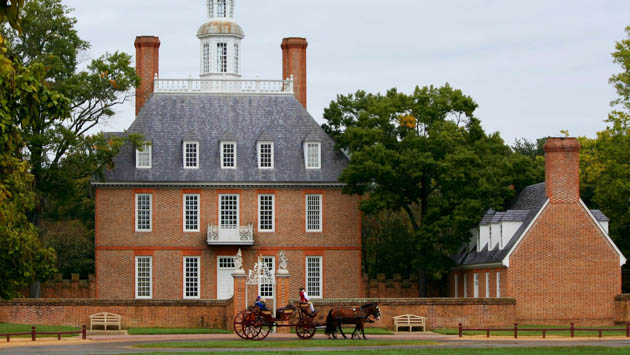 Governors palace in Colonial Williamsburg