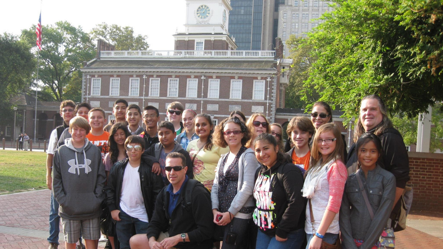 Group In Front of Independence Hall