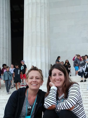 Teachers In Front of Lincoln Memorial