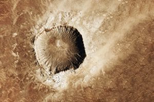 Meteor crater site