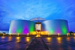 walk through a man-made ice cave